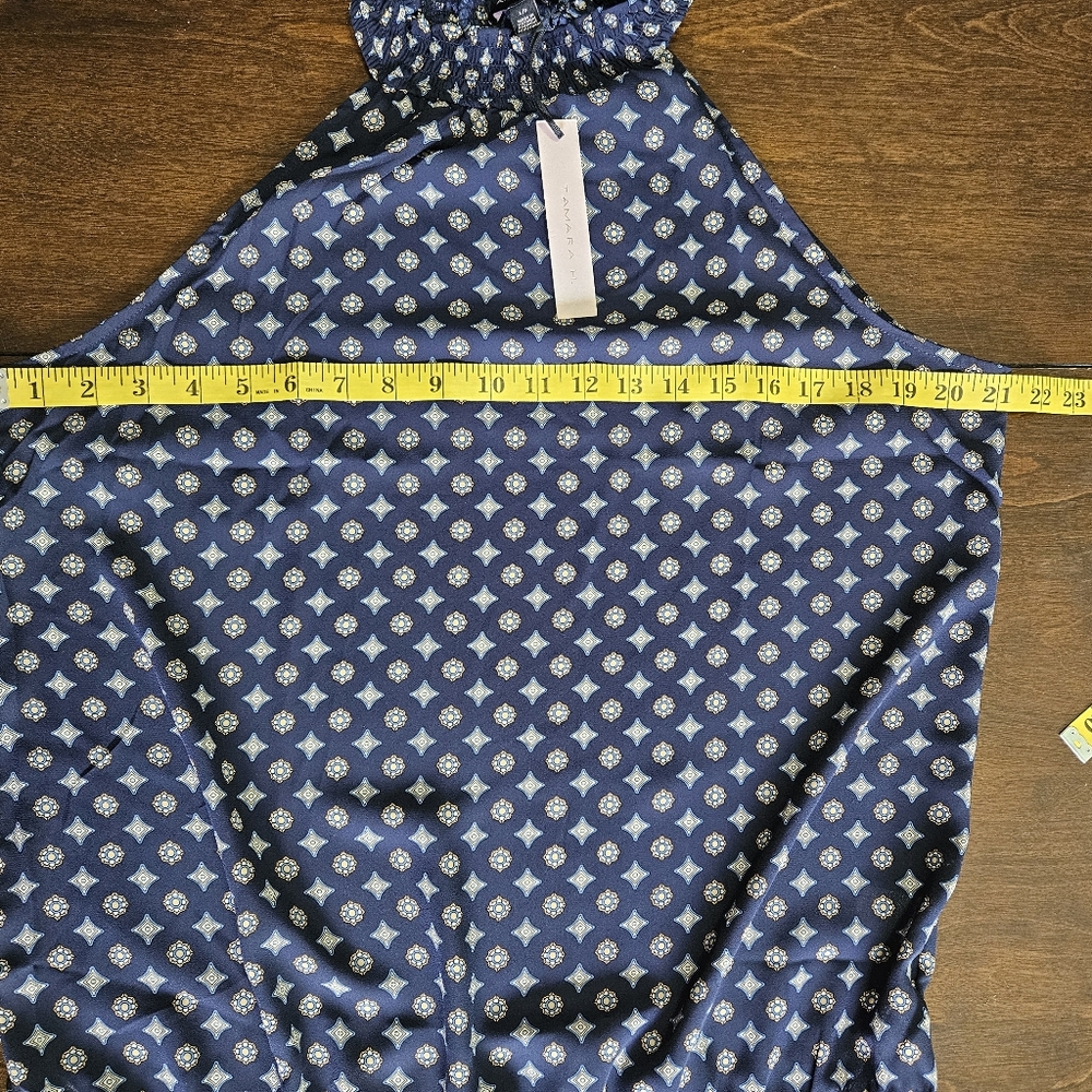 Tamara H NWT women's L halter top, blue - Picture 4 of 5
